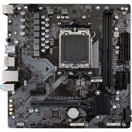 Gigabyte Placa Base A620M H (A620) Socket AM5 Micro ATX - Compatible Ryzen 7000/8000/9000, DDR5, PCIe 4.0, M.2, LAN GbE, DisplayPort/HDMI